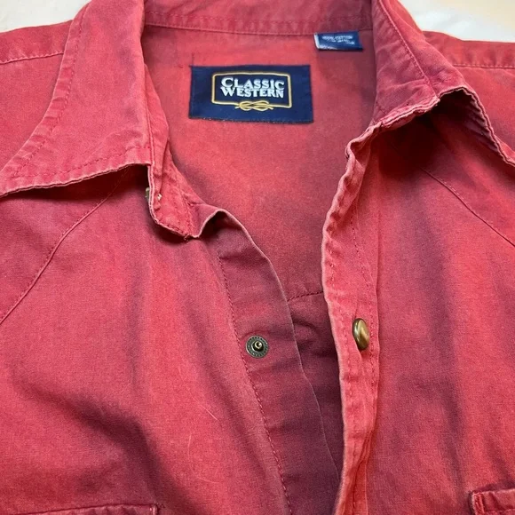 Vintage Classic Western Red Men's Shirt - Picture 3 of 8